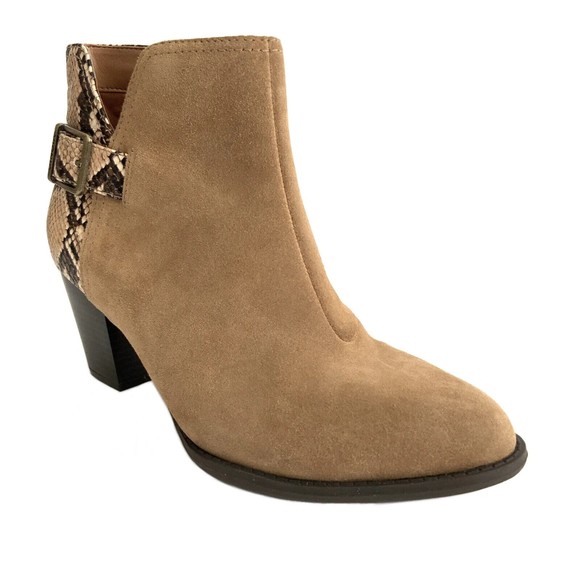 Vionic | Shoes | Vionic Bootie Women Size 9w Tan Naomi Leather Snake Print Wide  Width Ankle Boots | Poshmark